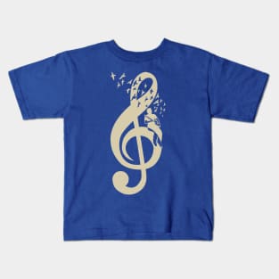 Treble Clef - Music Cigar Box Guitar - Vintage Kids T-Shirt